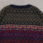 MEN'S VINTAGE 1990S PATTERNED KNITTED JUMPER - X-LARGE