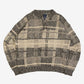 MEN'S VINTAGE 1990S QUARTER BUTTONED CHECKED KNITTED JUMPER - MEDIUM