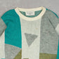 WOMEN'S VINTAGE 1980S PATTERNED KNITTED JUMPER - 14