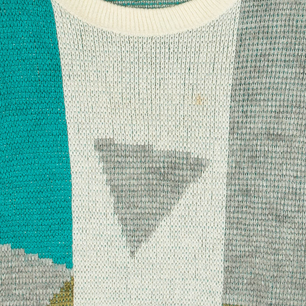WOMEN'S VINTAGE 1980S PATTERNED KNITTED JUMPER - 14