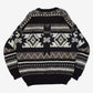 MEN'S VINTAGE 1990S PATTERNED KNITTED JUMPER - LARGE
