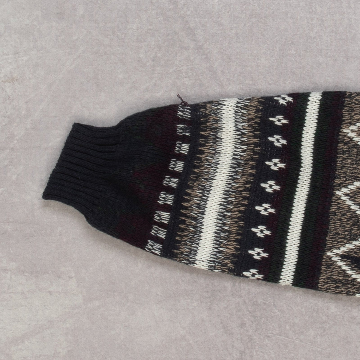 MEN'S VINTAGE 1990S PATTERNED KNITTED JUMPER - LARGE