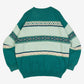 MEN'S VINTAGE 1990S STRUCTURED PATTERNED KNITTED JUMPER - X-LARGE