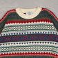 MEN'S VINTAGE 1980S STRUCTURED PATTERNED KNITTED JUMPER - LARGE