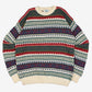 MEN'S VINTAGE 1980S STRUCTURED PATTERNED KNITTED JUMPER - LARGE