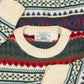 MEN'S VINTAGE 1980S STRUCTURED PATTERNED KNITTED JUMPER - LARGE