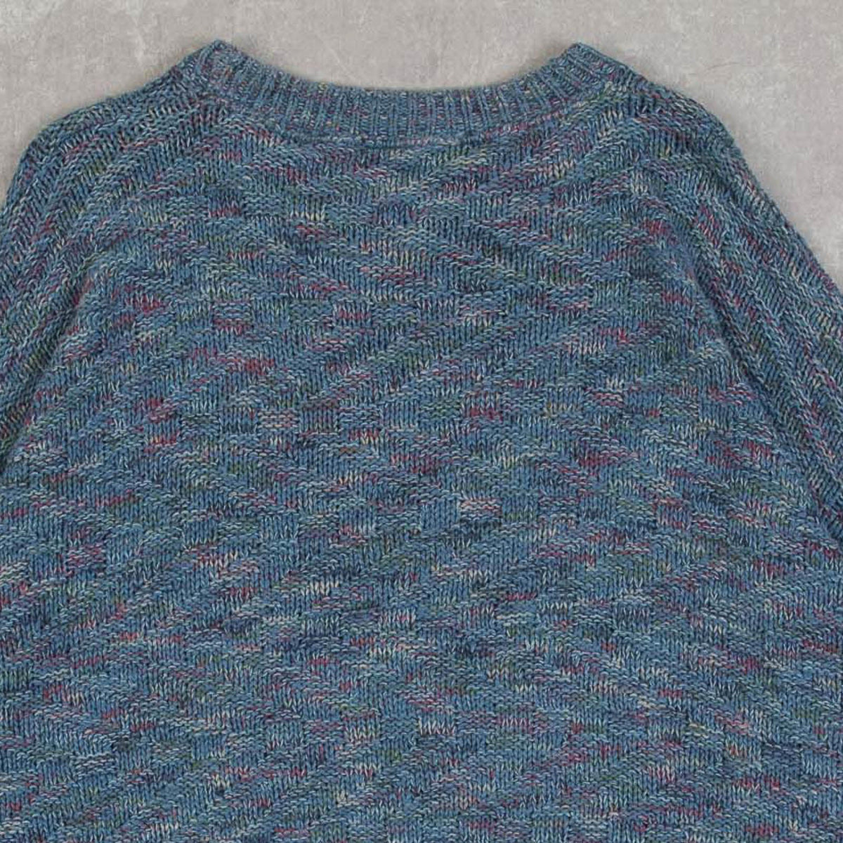 MEN'S VINTAGE 1980S STRUCTURED PATTERNED KNITTED JUMPER - MEDIUM