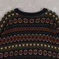 MEN'S VINTAGE 1990S PATTERNED KNITTED JUMPER - LARGE