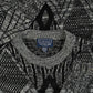 MEN'S VINTAGE 1990S PATTERNED LEATHER PATCH JUMPER - X-LARGE TALL