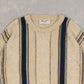 MEN'S VINTAGE 1980S STRUCTURED PATTERNED KNITTED JUMPER - X-LARGE