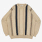 MEN'S VINTAGE 1980S STRUCTURED PATTERNED KNITTED JUMPER - X-LARGE