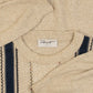 MEN'S VINTAGE 1980S STRUCTURED PATTERNED KNITTED JUMPER - X-LARGE