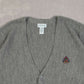 MEN'S VINTAGE 1990S IZOD KNITTED CARDIGAN - X-LARGE