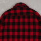 MEN'S VINTAGE 1980S WOOL CHECKED CPO SHIRT - LARGE