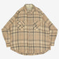 MEN'S VINTAGE 1980S WOOL CHECKED SHIRT - X-LARGE