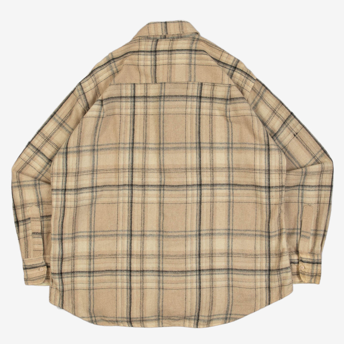 MEN'S VINTAGE 1980S WOOL CHECKED SHIRT - X-LARGE