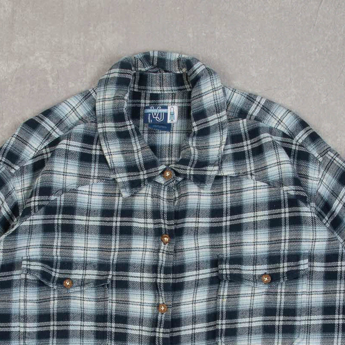 MEN'S VINTAGE 1990S CHECKED WESTERN SHIRT - XX-LARGE