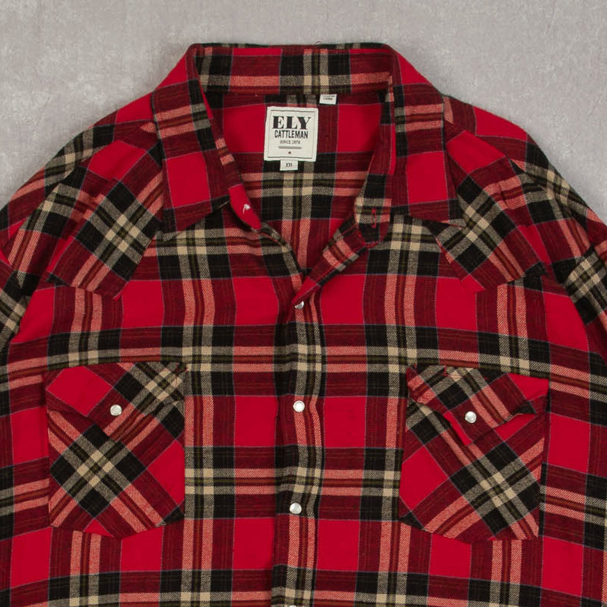 MEN'S VINTAGE 1990S CHECKED LONG SLEEVED SHIRT - XX-LARGE