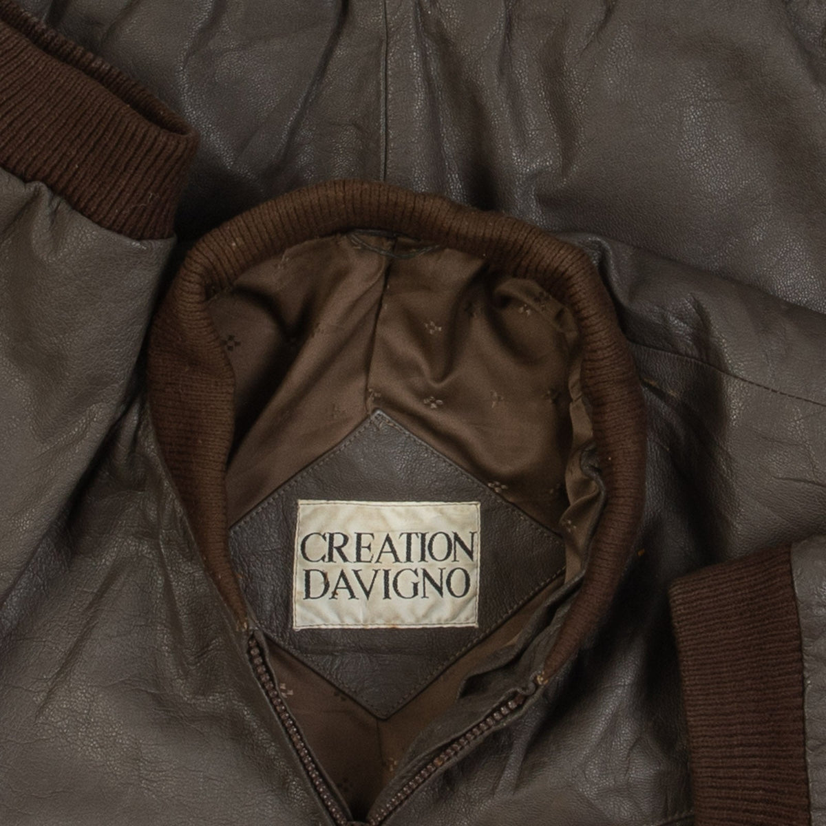 MEN'S VINTAGE 1980S LEATHER BOMBER JACKET - LARGE