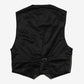 MEN'S VINTAGE 1980S LEATHER GILET VEST JACKET - MEDIUM