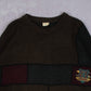 MEN'S VINTAGE 1980S SLC BLOCK PATTERNED KNITTED JUMPER - X-LARGE