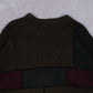 MEN'S VINTAGE 1980S SLC BLOCK PATTERNED KNITTED JUMPER - X-LARGE