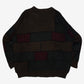 MEN'S VINTAGE 1980S SLC BLOCK PATTERNED KNITTED JUMPER - X-LARGE