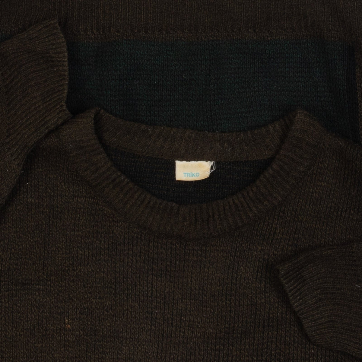 MEN'S VINTAGE 1980S SLC BLOCK PATTERNED KNITTED JUMPER - X-LARGE