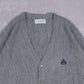 MEN'S VINTAGE 1980S IZOD KNITTED CARDIGAN - LARGE