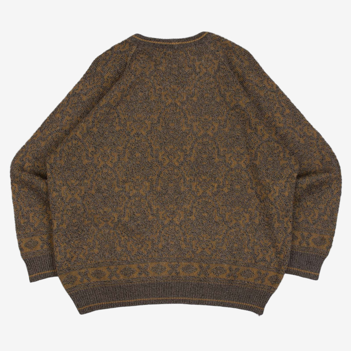 WOMEN'S VINTAGE 1980S IL GRANCHIO PATTERNED KNITTED JUMPER - X-LARGE
