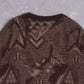 WOMEN'S VINTAGE 1990S STRUCTURED PATTERNED JUMPER - LARGE