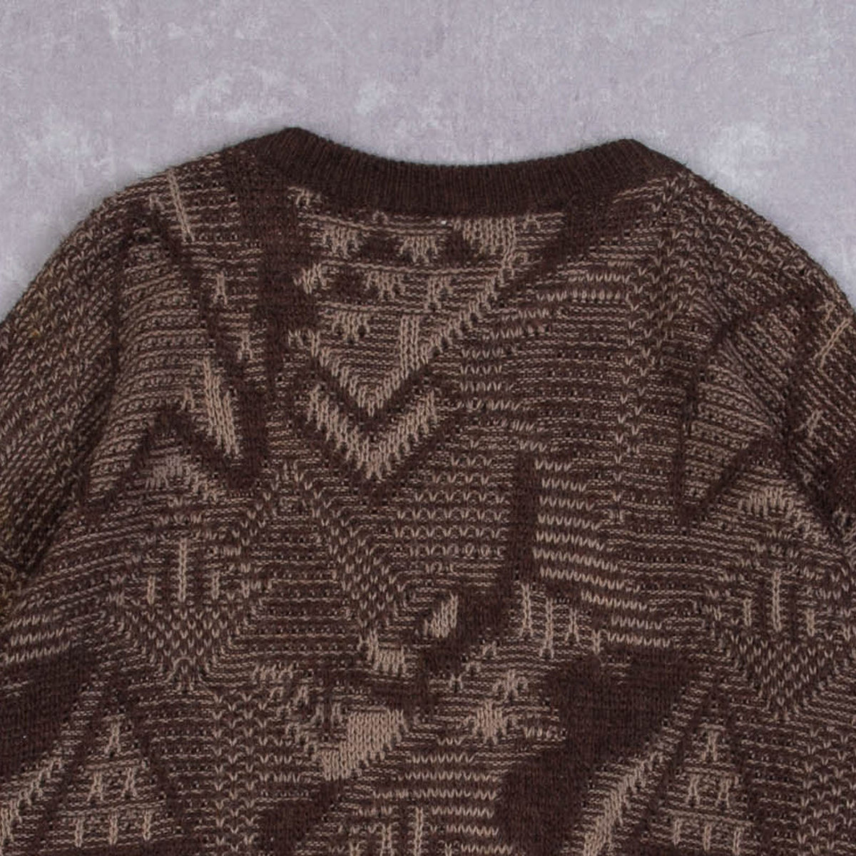 WOMEN'S VINTAGE 1990S STRUCTURED PATTERNED JUMPER - LARGE