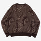 WOMEN'S VINTAGE 1990S STRUCTURED PATTERNED JUMPER - LARGE