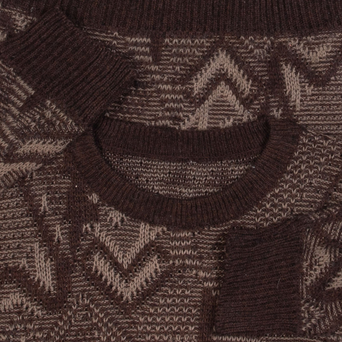 WOMEN'S VINTAGE 1990S STRUCTURED PATTERNED JUMPER - LARGE