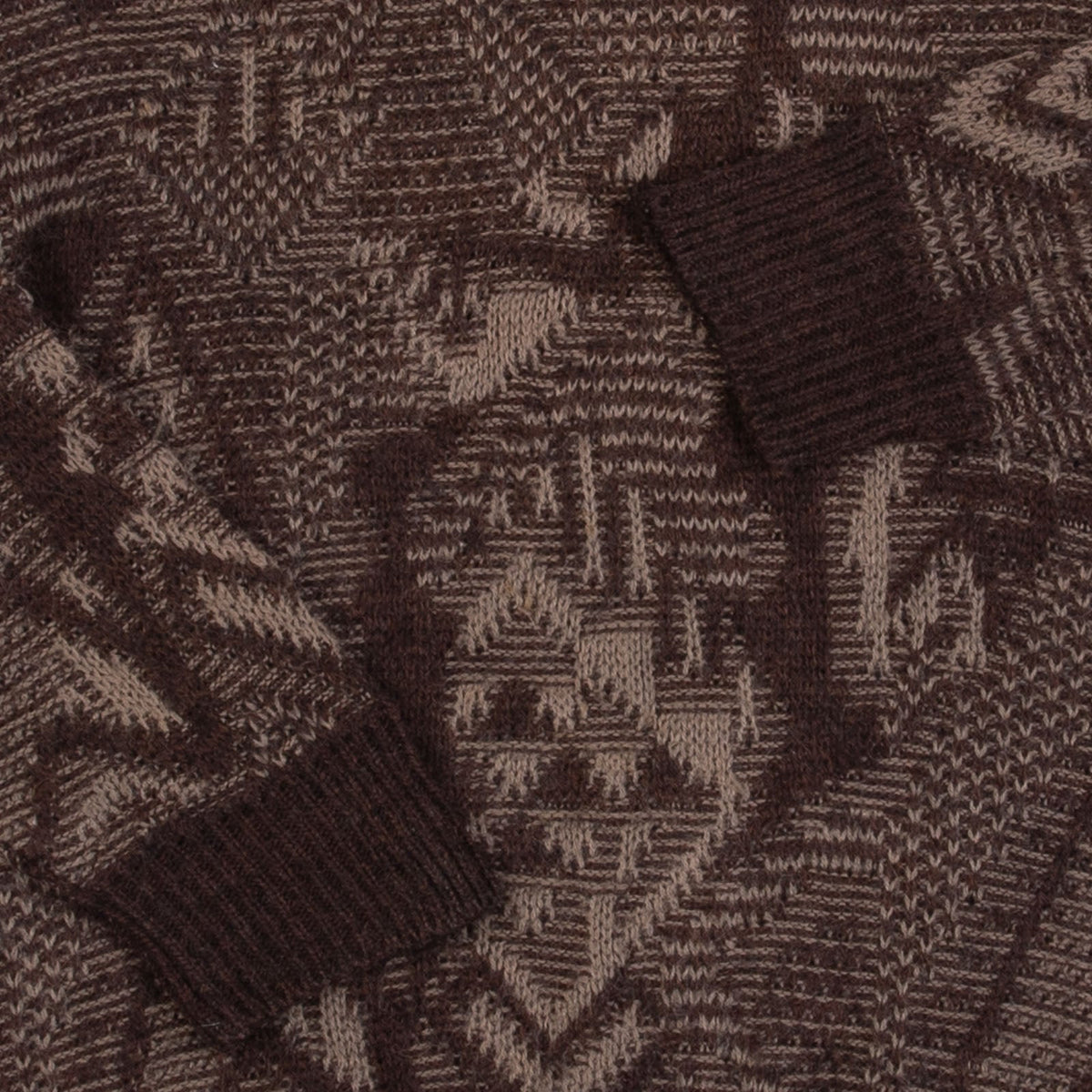 WOMEN'S VINTAGE 1990S STRUCTURED PATTERNED JUMPER - LARGE