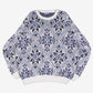 MEN'S VINTAGE 1980S STAR PATTERNED KNITTED JUMPER - LARGE