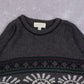 MEN'S VINTAGE 1980S PATTERNED KNITTED JUMPER - MEDIUM