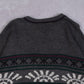 MEN'S VINTAGE 1980S PATTERNED KNITTED JUMPER - MEDIUM