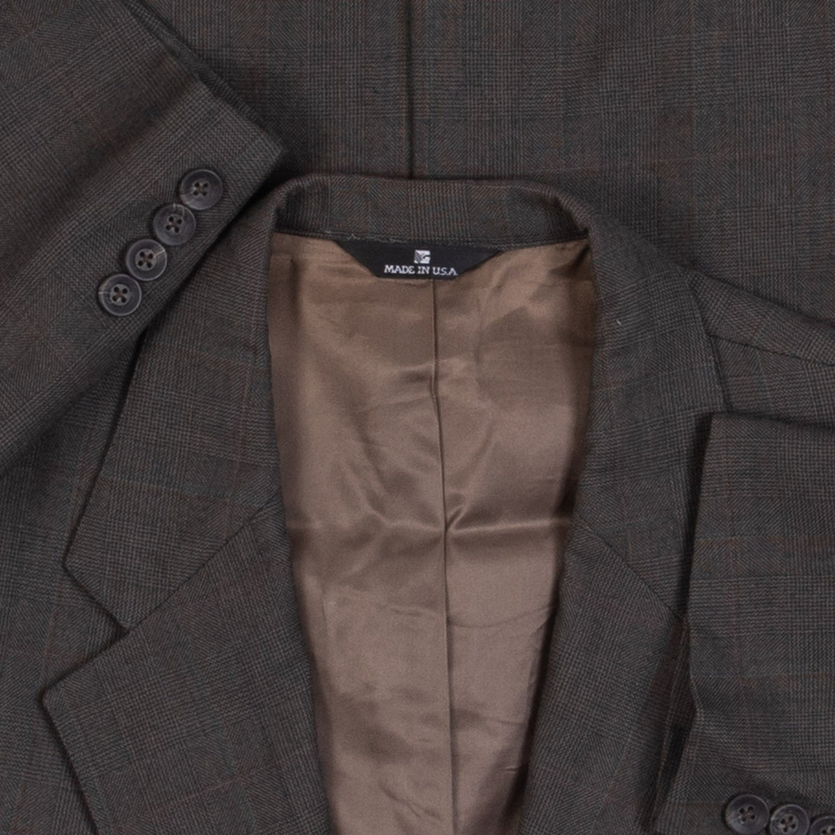 MEN'S VINTAGE CHAPS PATTERNED BLAZER SUIT JACKET - MEDIUM