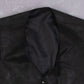 MEN'S VINTAGE 1990S LEATHER GILET VEST JACKET - X-LARGE
