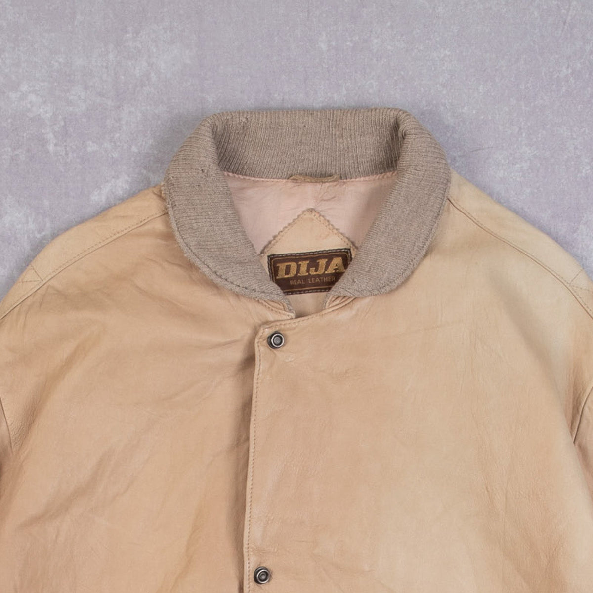 MEN'S VINTAGE 1980S LEATHER BOMBER JACKET - LARGE
