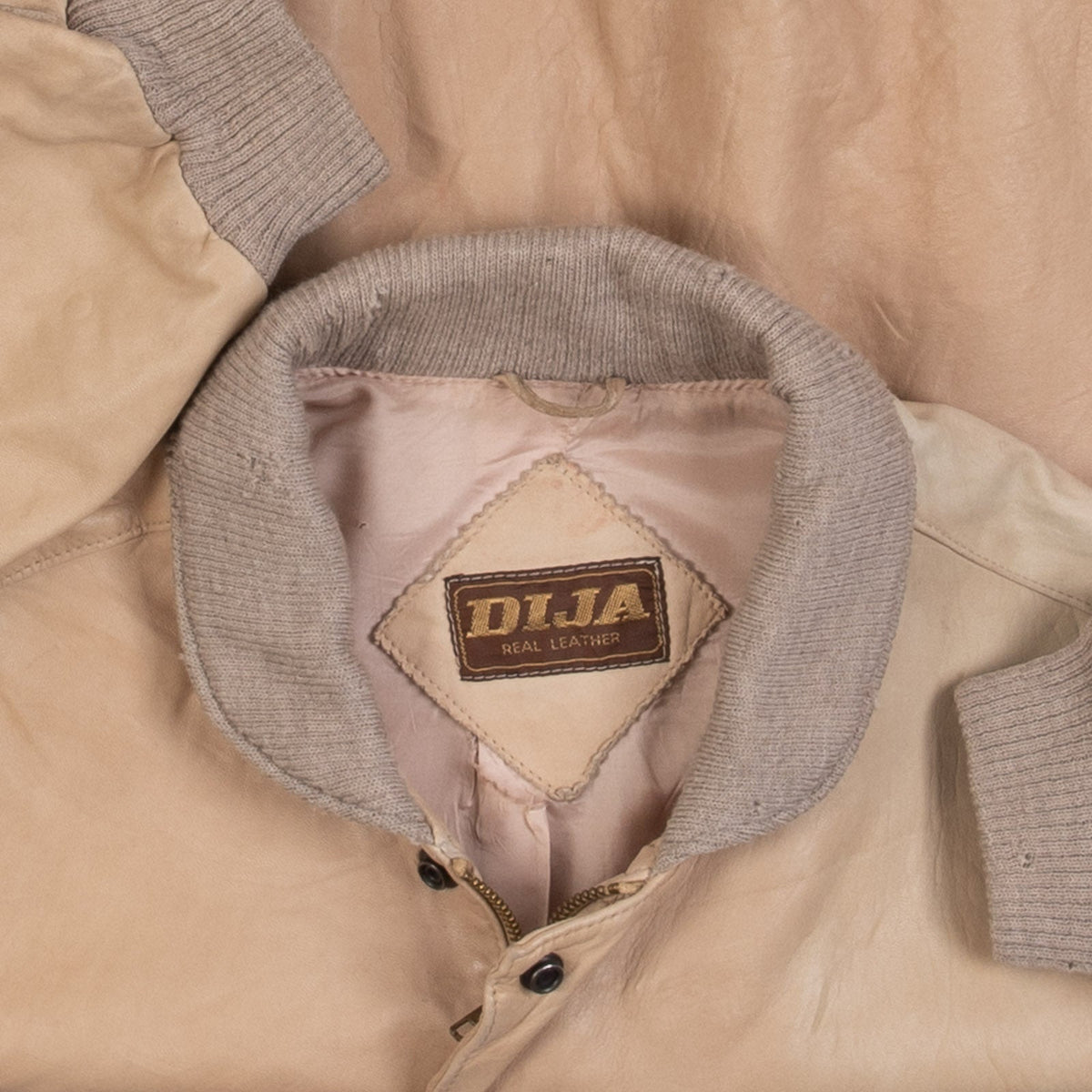 MEN'S VINTAGE 1980S LEATHER BOMBER JACKET - LARGE
