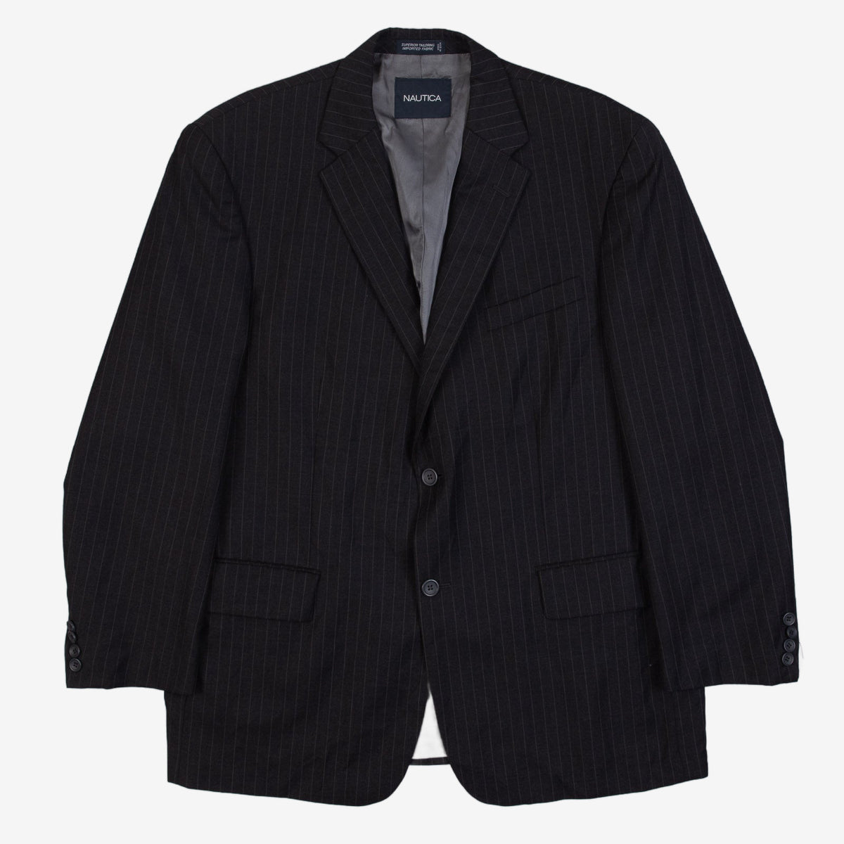 MEN'S VINTAGE NAUTICA PINSTRIPE BLAZER SUIT JACKET - LARGE