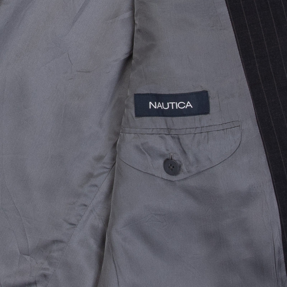 MEN'S VINTAGE NAUTICA PINSTRIPE BLAZER SUIT JACKET - LARGE
