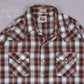 MEN'S VINTAGE 1980S CHECKED WESTERN SHIRT - X-LARGE
