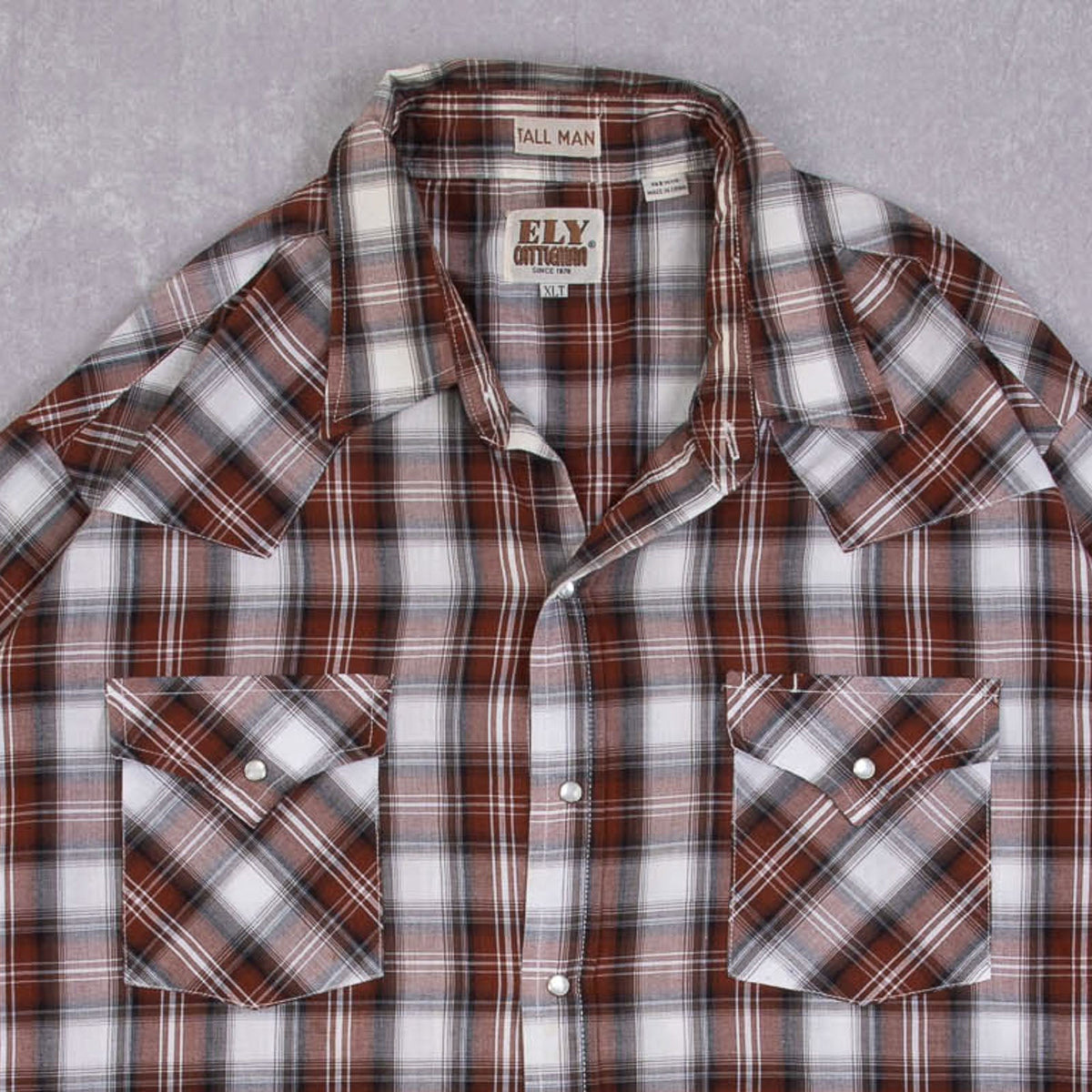MEN'S VINTAGE 1980S CHECKED WESTERN SHIRT - X-LARGE
