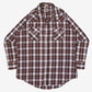 MEN'S VINTAGE 1980S CHECKED WESTERN SHIRT - X-LARGE