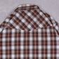 MEN'S VINTAGE 1980S CHECKED WESTERN SHIRT - X-LARGE