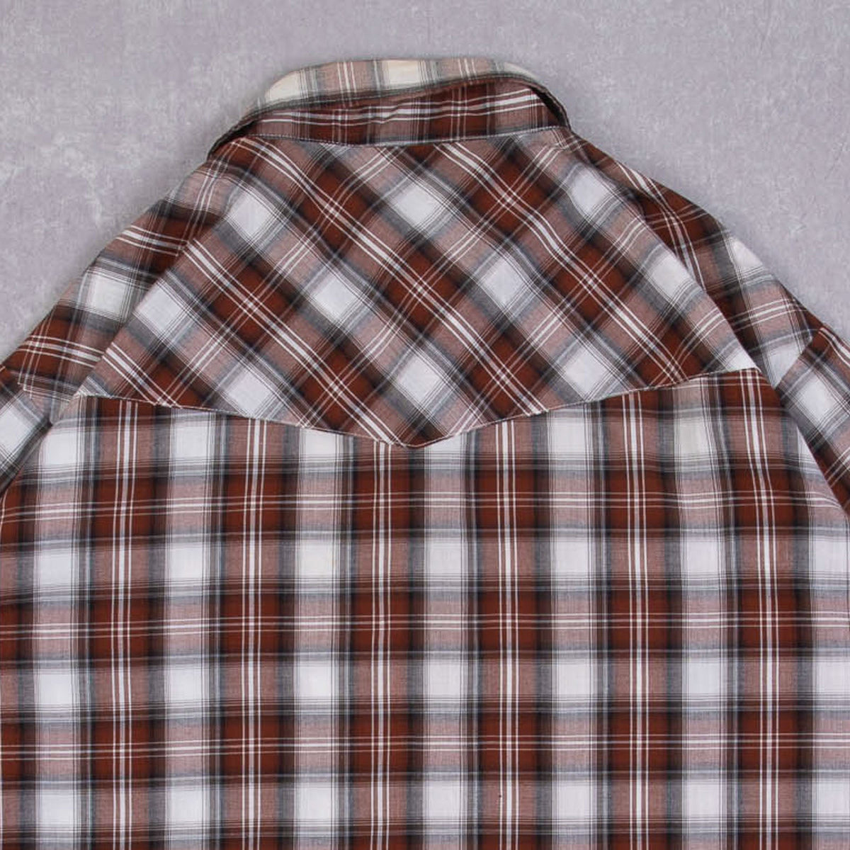 MEN'S VINTAGE 1980S CHECKED WESTERN SHIRT - X-LARGE