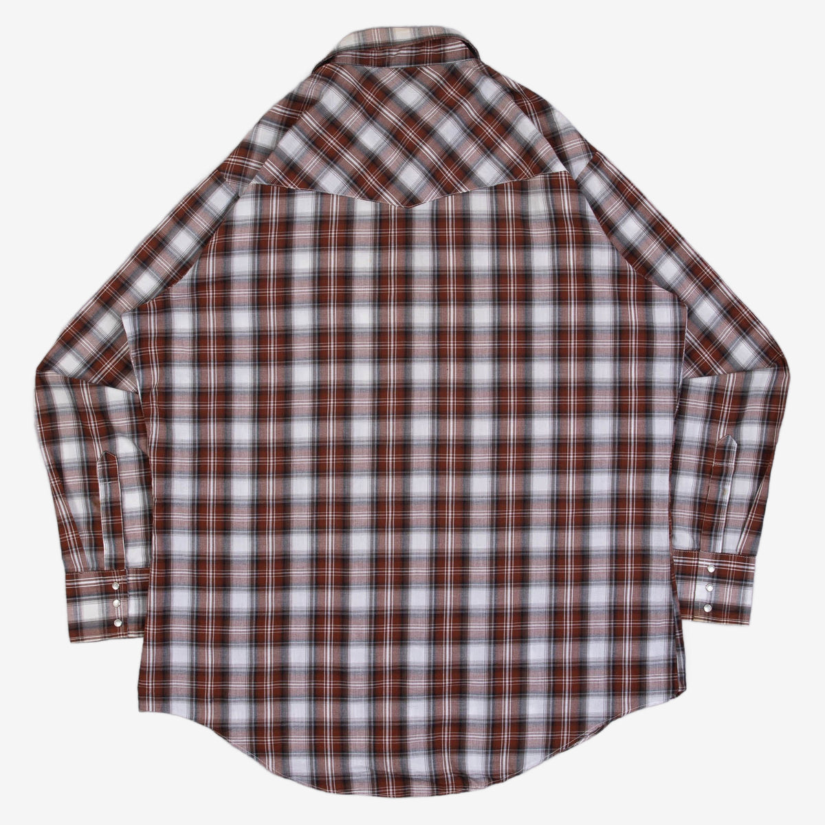 MEN'S VINTAGE 1980S CHECKED WESTERN SHIRT - X-LARGE